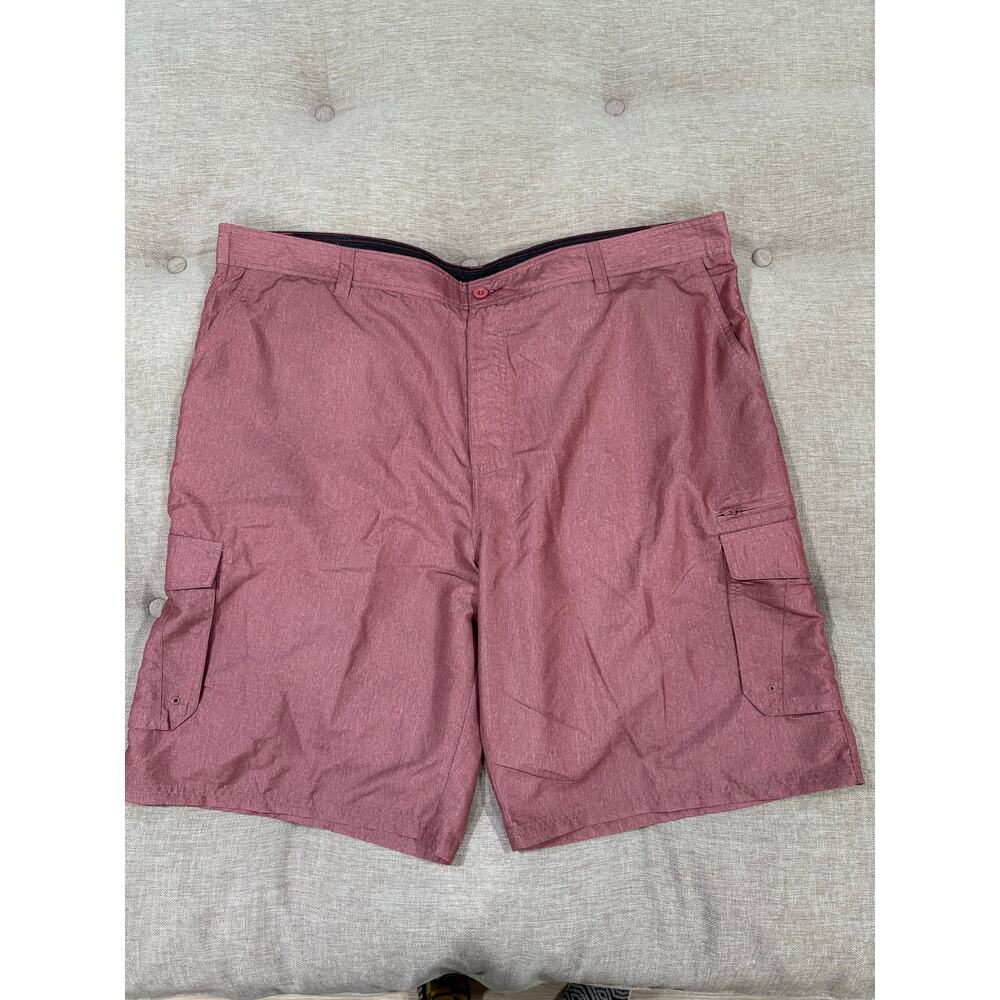 Burnside Big & Tall Pink Cargo Board Shorts Size 48